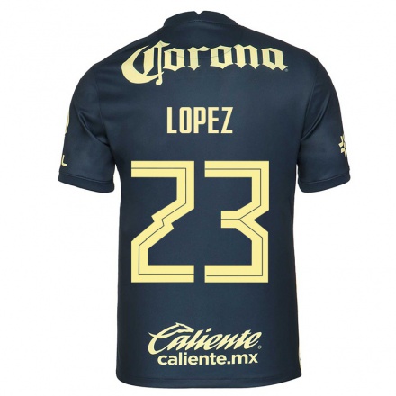 Hombre Fútbol Camiseta Antonio Lopez #23 Azul Marino 2ª Equipación 2021/22 La Camisa Chile