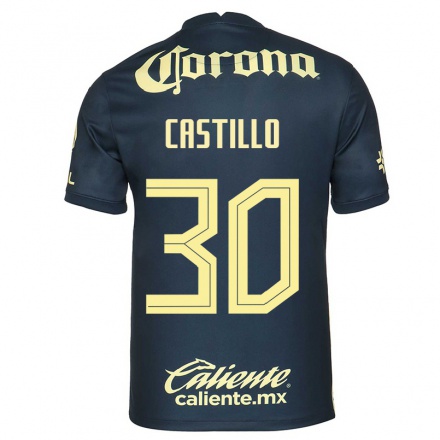 Hombre Fútbol Camiseta Nicolas Castillo #30 Azul Marino 2ª Equipación 2021/22 La Camisa Chile