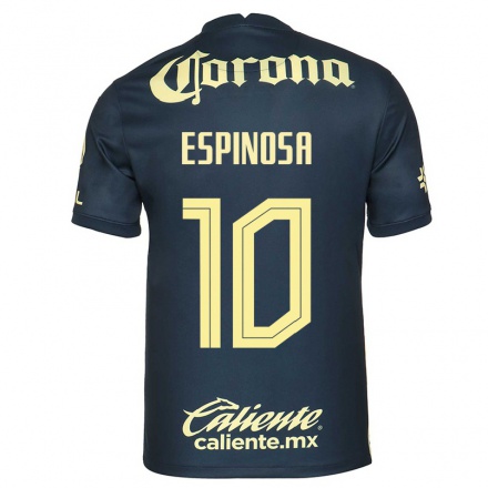 Hombre Fútbol Camiseta Daniela Espinosa #10 Azul Marino 2ª Equipación 2021/22 La Camisa Chile