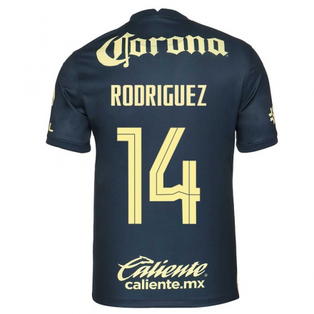 Hombre Fútbol Camiseta Monica Rodriguez #14 Azul Marino 2ª Equipación 2021/22 La Camisa Chile