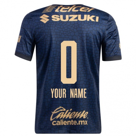 Hombre Fútbol Camiseta Tu Nombre #0 Azul Marino 2ª Equipación 2021/22 La Camisa Chile