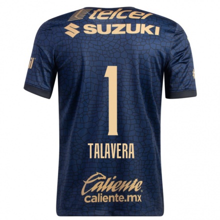 Hombre Fútbol Camiseta Alfredo Talavera #1 Azul Marino 2ª Equipación 2021/22 La Camisa Chile