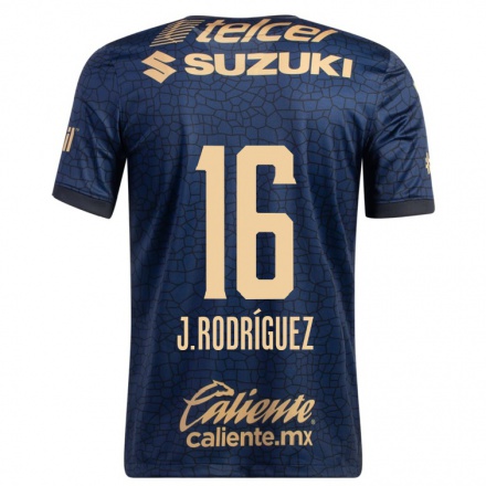Hombre Fútbol Camiseta Jero Rodriguez #16 Azul Marino 2ª Equipación 2021/22 La Camisa Chile