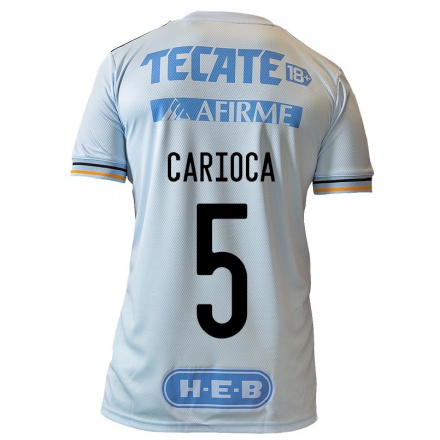 Hombre Fútbol Camiseta Rafael Carioca #5 Azul Claro 2ª Equipación 2021/22 La Camisa Chile
