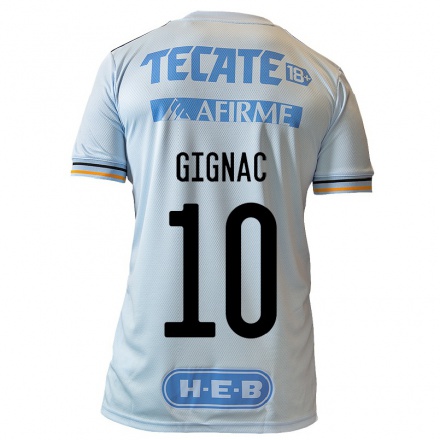 Hombre Fútbol Camiseta Andre-Pierre Gignac #10 Azul Claro 2ª Equipación 2021/22 La Camisa Chile