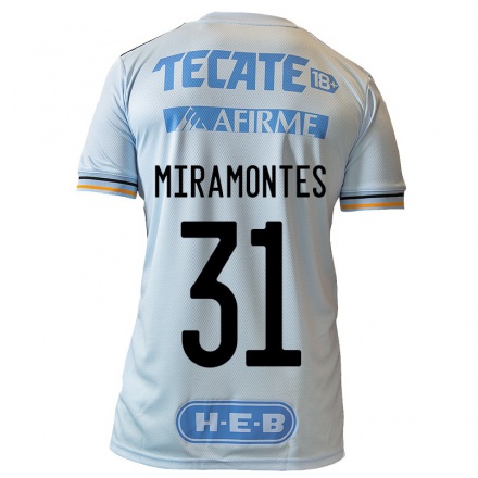 Hombre Fútbol Camiseta Natalia Miramontes #31 Azul Claro 2ª Equipación 2021/22 La Camisa Chile