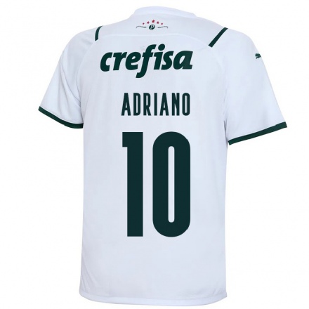 Hombre Fútbol Camiseta Luiz Adriano #10 Blanco 2ª Equipación 2021/22 La Camisa Chile