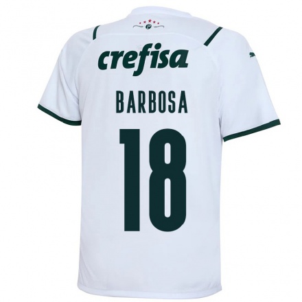 Hombre Fútbol Camiseta Danilo Barbosa #18 Blanco 2ª Equipación 2021/22 La Camisa Chile