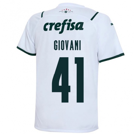 Hombre Fútbol Camiseta Giovani #41 Blanco 2ª Equipación 2021/22 La Camisa Chile