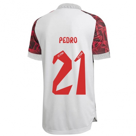 Hombre Fútbol Camiseta Pedro #21 Blanco 2ª Equipación 2021/22 La Camisa Chile