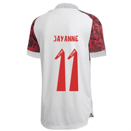 Hombre Fútbol Camiseta Jayanne #11 Blanco 2ª Equipación 2021/22 La Camisa Chile
