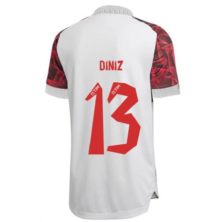 Hombre Fútbol Camiseta Renata Diniz #13 Blanco 2ª Equipación 2021/22 La Camisa Chile
