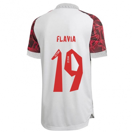 Hombre Fútbol Camiseta Flavia #19 Blanco 2ª Equipación 2021/22 La Camisa Chile