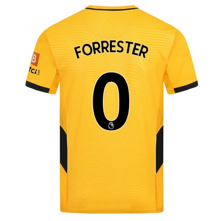 Hombre Fútbol Camiseta Jaden Forrester #0 Amarillo 1ª Equipación 2021/22 La Camisa Chile