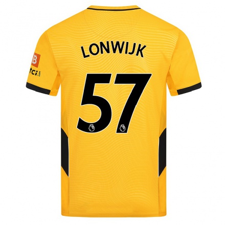 Hombre Fútbol Camiseta Nigel Lonwijk #57 Amarillo 1ª Equipación 2021/22 La Camisa Chile