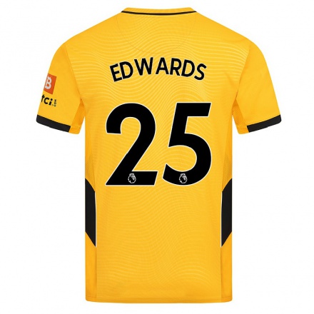 Hombre Fútbol Camiseta Nyah Edwards #25 Amarillo 1ª Equipación 2021/22 La Camisa Chile