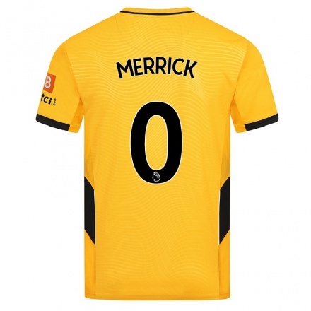 Hombre Fútbol Camiseta Beth Merrick #0 Amarillo 1ª Equipación 2021/22 La Camisa Chile