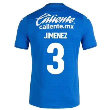 Hombre Fútbol Camiseta Jaiber Jimenez #3 Azul Oscuro 1ª Equipación 2021/22 La Camisa Chile