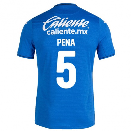 Hombre Fútbol Camiseta Alexis Pena #5 Azul Oscuro 1ª Equipación 2021/22 La Camisa Chile