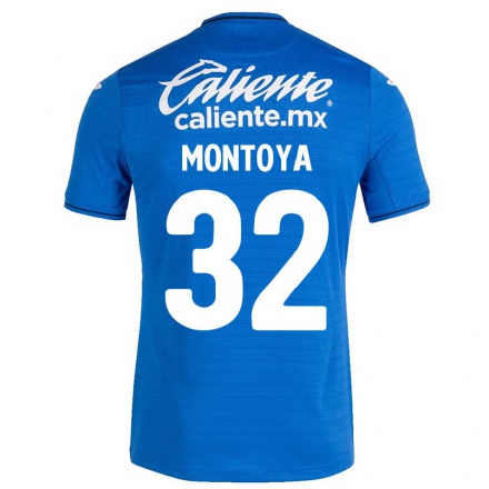 Hombre Fútbol Camiseta Walter Montoya #32 Azul Oscuro 1ª Equipación 2021/22 La Camisa Chile
