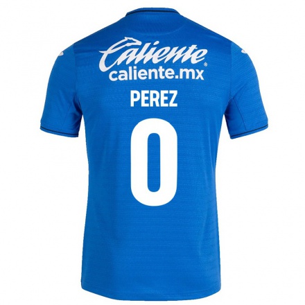 Hombre Fútbol Camiseta Luis Perez #0 Azul Oscuro 1ª Equipación 2021/22 La Camisa Chile