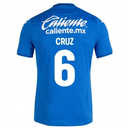 Hombre Fútbol Camiseta Itzel Cruz #6 Azul Oscuro 1ª Equipación 2021/22 La Camisa Chile