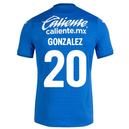 Hombre Fútbol Camiseta Alondra Gonzalez #20 Azul Oscuro 1ª Equipación 2021/22 La Camisa Chile