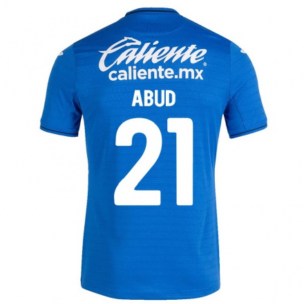 Hombre Fútbol Camiseta Karime Abud #21 Azul Oscuro 1ª Equipación 2021/22 La Camisa Chile