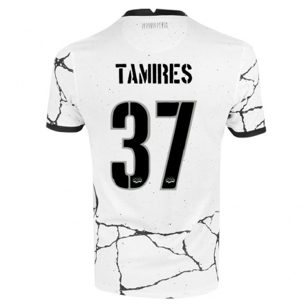 Hombre Fútbol Camiseta Tamires #37 Blanco 1ª Equipación 2021/22 La Camisa Chile
