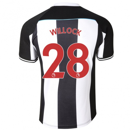 Hombre Fútbol Camiseta Joe Willock #28 Blanco Negro 1ª Equipación 2021/22 La Camisa Chile