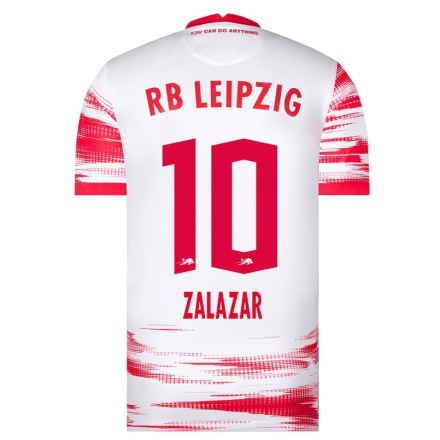 Hombre Fútbol Camiseta Rodrigo Zalazar #10 Rojo Blanco 1ª Equipación 2021/22 La Camisa Chile