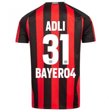 Hombre Fútbol Camiseta Amine Adli #31 Negro Rojo 1ª Equipación 2021/22 La Camisa Chile