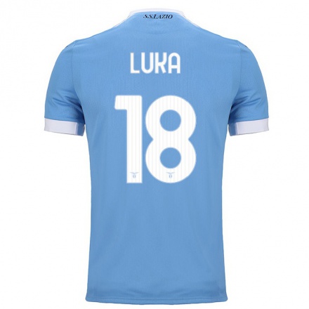 Hombre Fútbol Camiseta Luka Romero #18 Azul 1ª Equipación 2021/22 La Camisa Chile