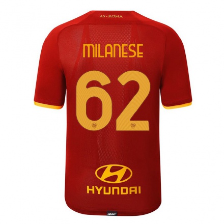 Hombre Fútbol Camiseta Tommaso Milanese #62 Rojo 1ª Equipación 2021/22 La Camisa Chile