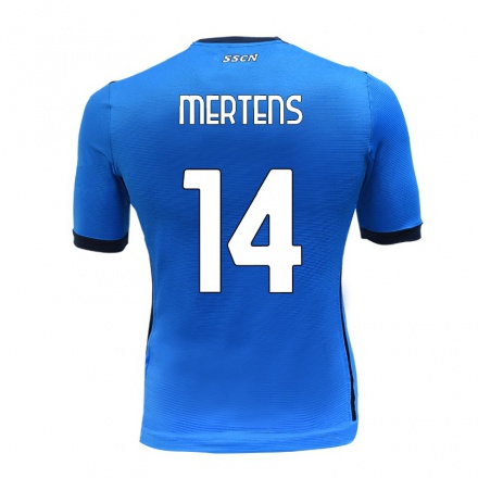 Hombre Fútbol Camiseta Dries Mertens #14 Azul 1ª Equipación 2021/22 La Camisa Chile