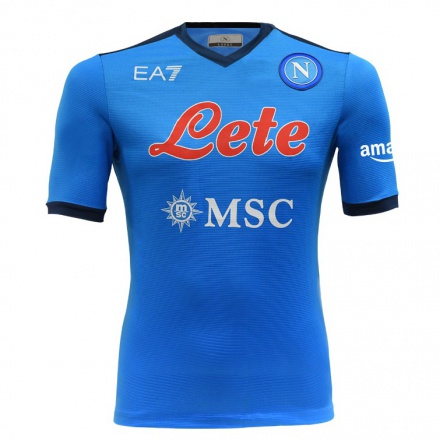 Hombre Fútbol Camiseta Giovanni Di Lorenzo #22 Azul 1ª Equipación 2021/22 La Camisa Chile