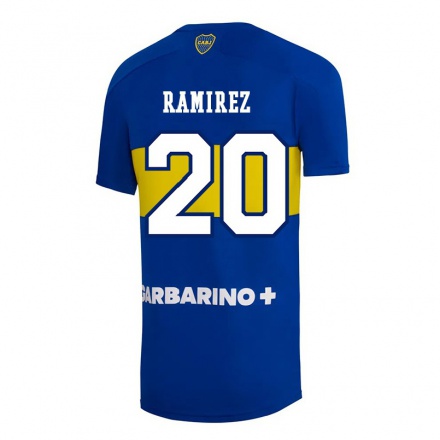 Hombre Fútbol Camiseta Juan Ramirez #20 Azul Real 1ª Equipación 2021/22 La Camisa Chile