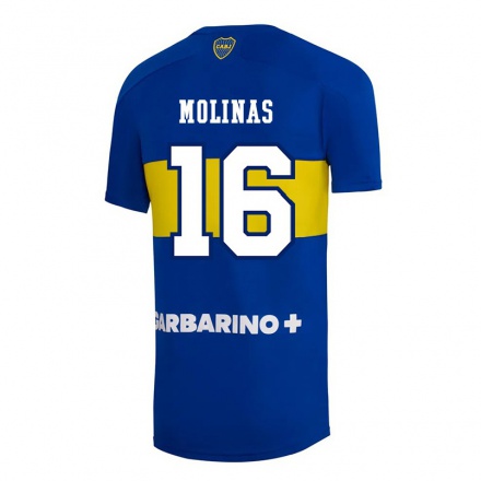 Hombre Fútbol Camiseta Aaron Molinas #16 Azul Real 1ª Equipación 2021/22 La Camisa Chile