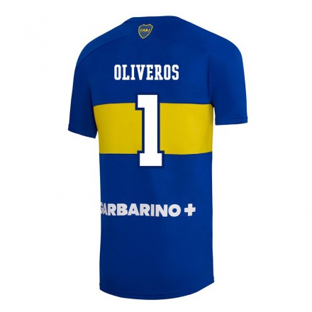 Hombre Fútbol Camiseta Laurina Oliveros #1 Azul Real 1ª Equipación 2021/22 La Camisa Chile