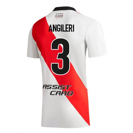 Hombre Fútbol Camiseta Fabrizio Angileri #3 Blanco 1ª Equipación 2021/22 La Camisa Chile