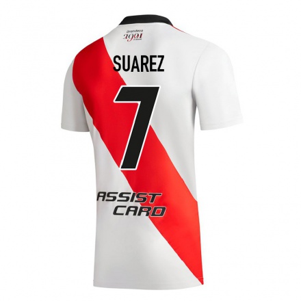 Hombre Fútbol Camiseta Matias Suarez #7 Blanco 1ª Equipación 2021/22 La Camisa Chile