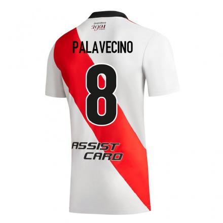 Hombre Fútbol Camiseta Agustin Palavecino #8 Blanco 1ª Equipación 2021/22 La Camisa Chile