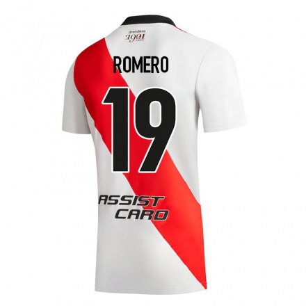 Hombre Fútbol Camiseta Braian Romero #19 Blanco 1ª Equipación 2021/22 La Camisa Chile