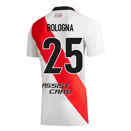 Hombre Fútbol Camiseta Enrique Bologna #25 Blanco 1ª Equipación 2021/22 La Camisa Chile