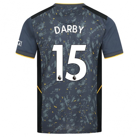 Hombre Fútbol Camiseta Kelly Darby #15 Gris 2ª Equipación 2021/22 La Camisa Chile