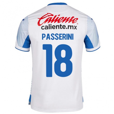 Hombre Fútbol Camiseta Lucas Passerini #18 Blanco 2ª Equipación 2021/22 La Camisa Chile