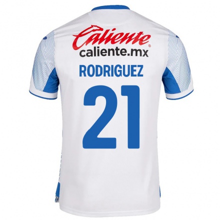 Hombre Fútbol Camiseta Jonathan Rodriguez #21 Blanco 2ª Equipación 2021/22 La Camisa Chile