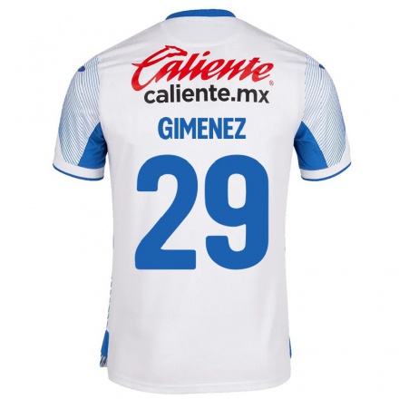 Hombre Fútbol Camiseta Santiago Gimenez #29 Blanco 2ª Equipación 2021/22 La Camisa Chile