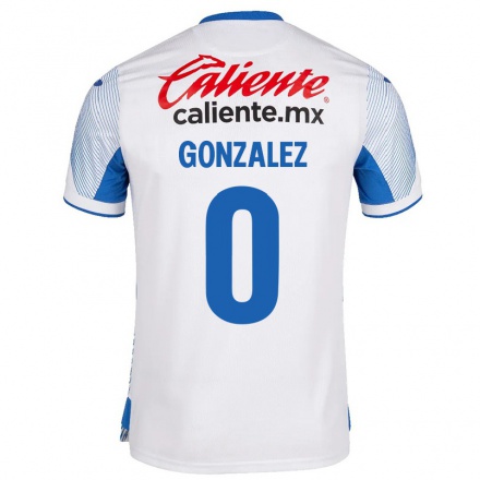 Hombre Fútbol Camiseta Alejandro Gonzalez #0 Blanco 2ª Equipación 2021/22 La Camisa Chile
