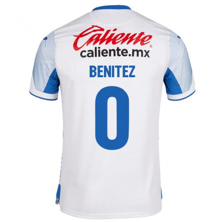 Hombre Fútbol Camiseta Cristopher Benitez #0 Blanco 2ª Equipación 2021/22 La Camisa Chile